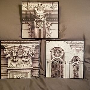 Set of 3 plaque pictures